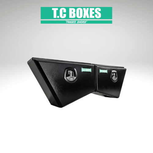 750MM NTR TAPERED ALUMINIUM UNDER TRAY TOOLBOX (PAIR) - BLACK