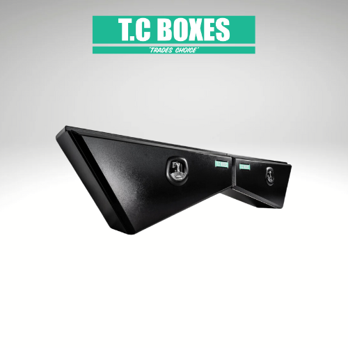 900MM NTR TAPERED ALUMINIUM UNDER TRAY TOOLBOX (PAIR) - BLACK