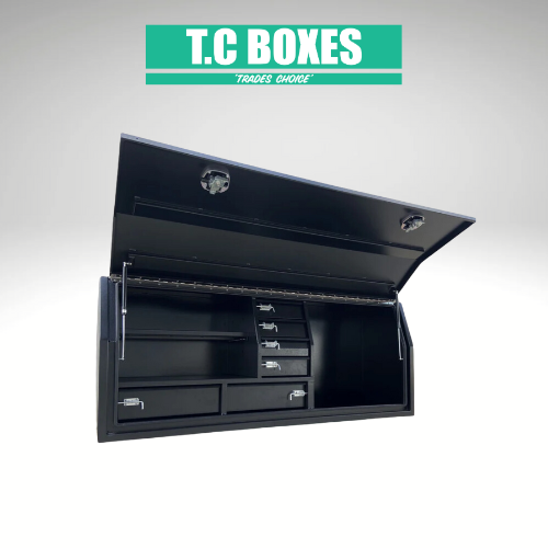 2100MM FP FULL DOOR W/DRAWERS - BLACK