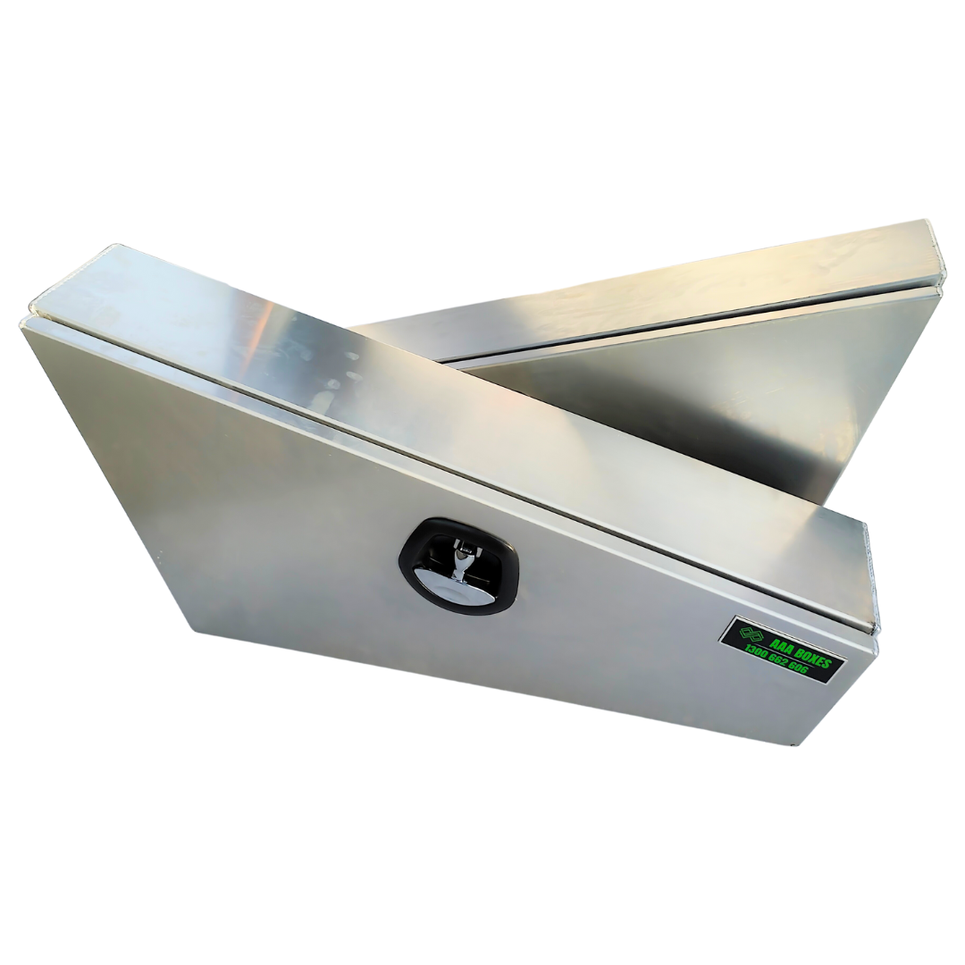 950MM TAPERED ALUMINIUM UNDER TRAY TOOLBOX (PAIR) – ALLOY - Image 3