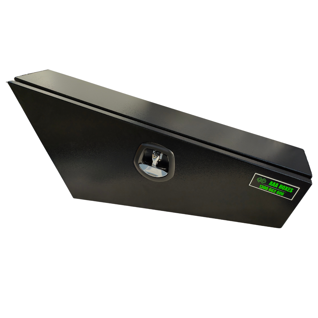 1180MM TAPERED ALUMINIUM UNDER TRAY TOOLBOX (PAIR) – BLACK - Image 5